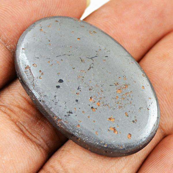 gemsmore:Genuine Hematite Oval Shape Untreated Loose Gemstone