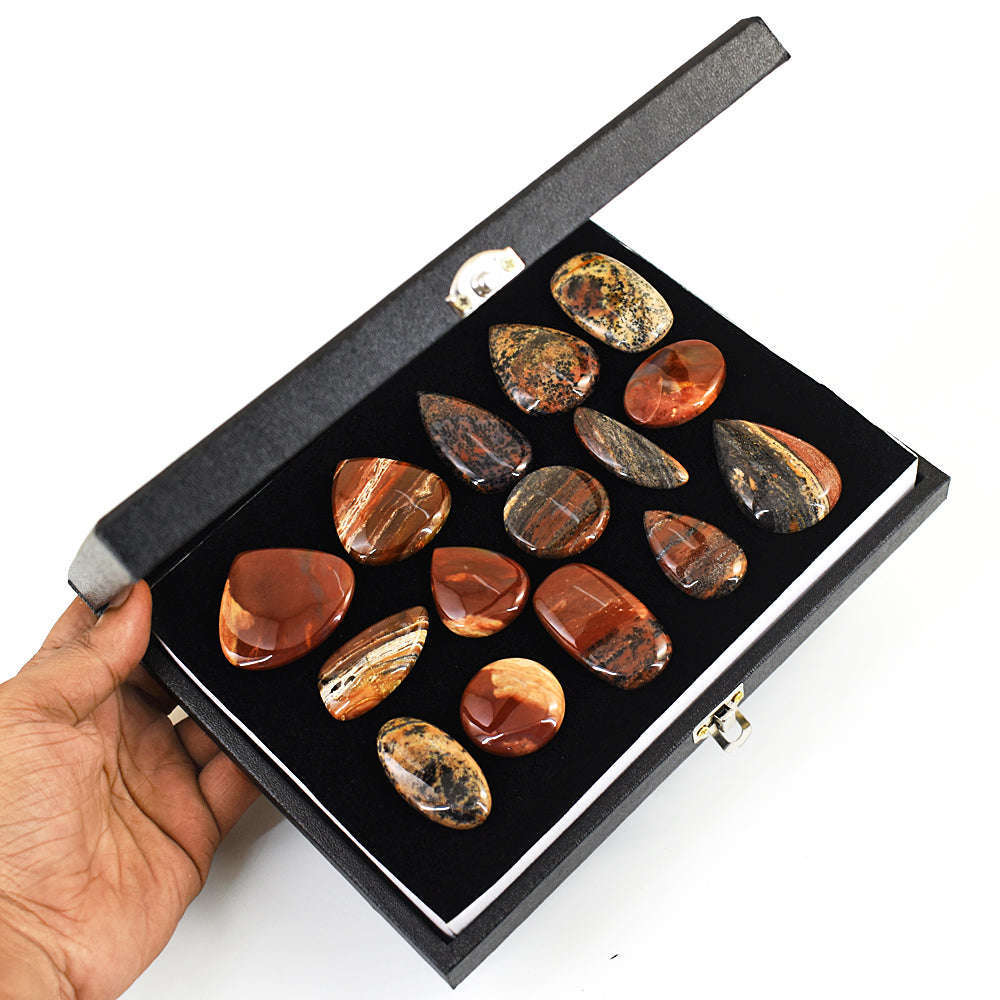 gemsmore:Genuine Honey Dendrite Untreated Gemstone Cabochon Lot