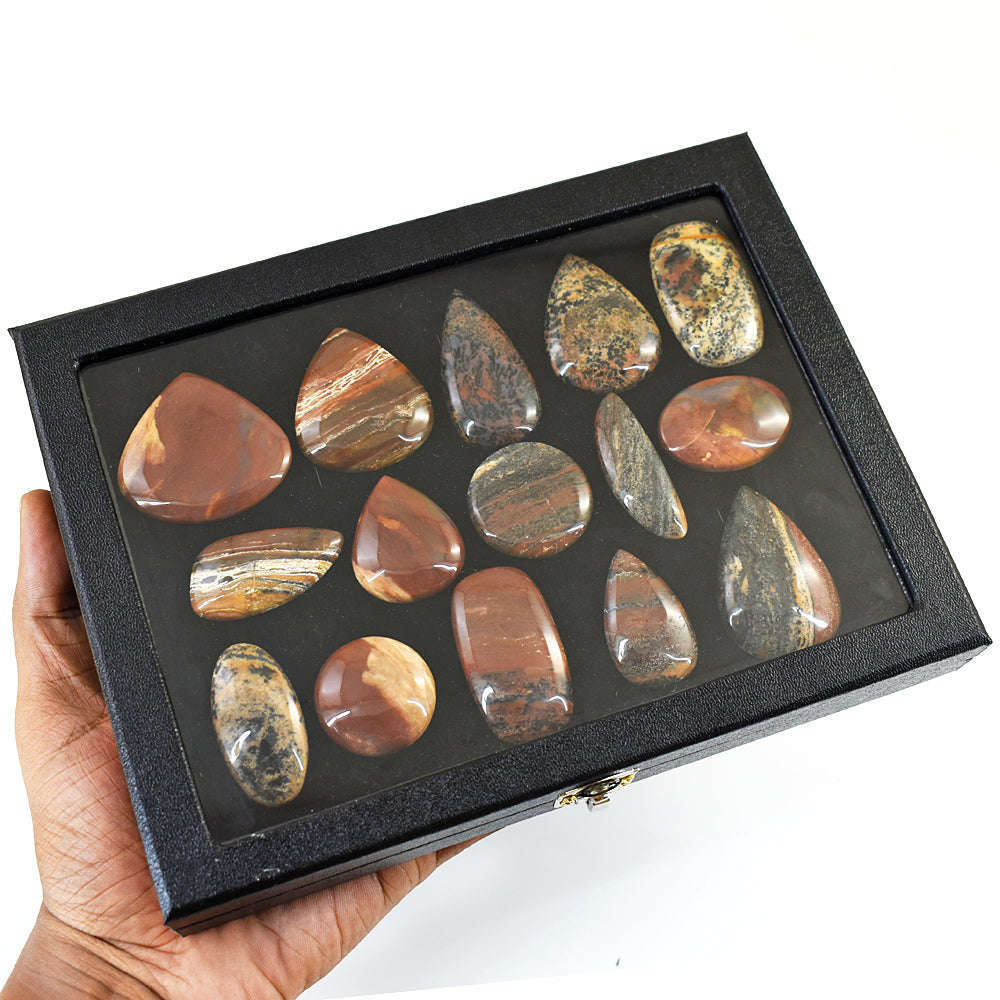 gemsmore:Genuine Honey Dendrite Untreated Gemstone Cabochon Lot