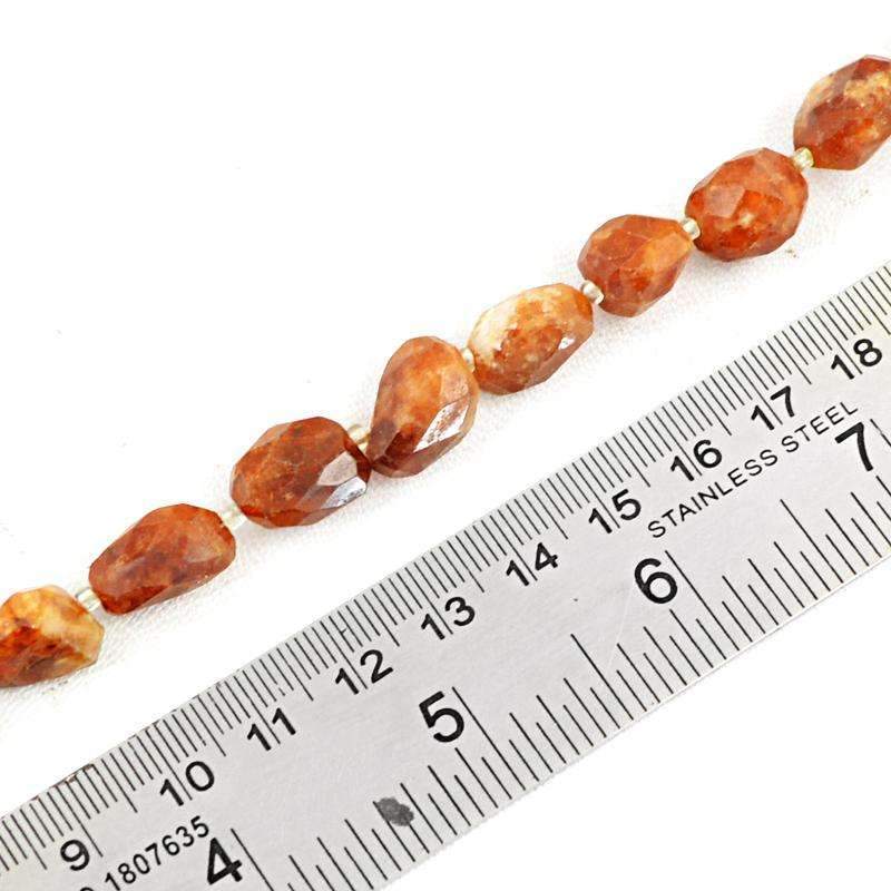 gemsmore:Genuine Indian Opal Drilled Beads Strand Natural Faceted
