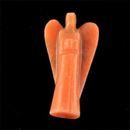gemsmore:Genuine Jasper Healing Carved Angel Gemstone