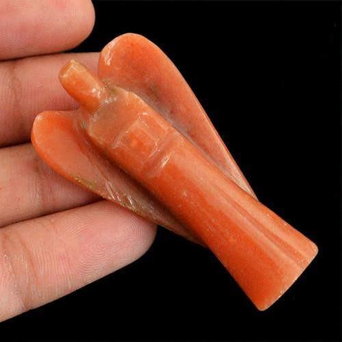 gemsmore:Genuine Jasper Healing Carved Angel Gemstone