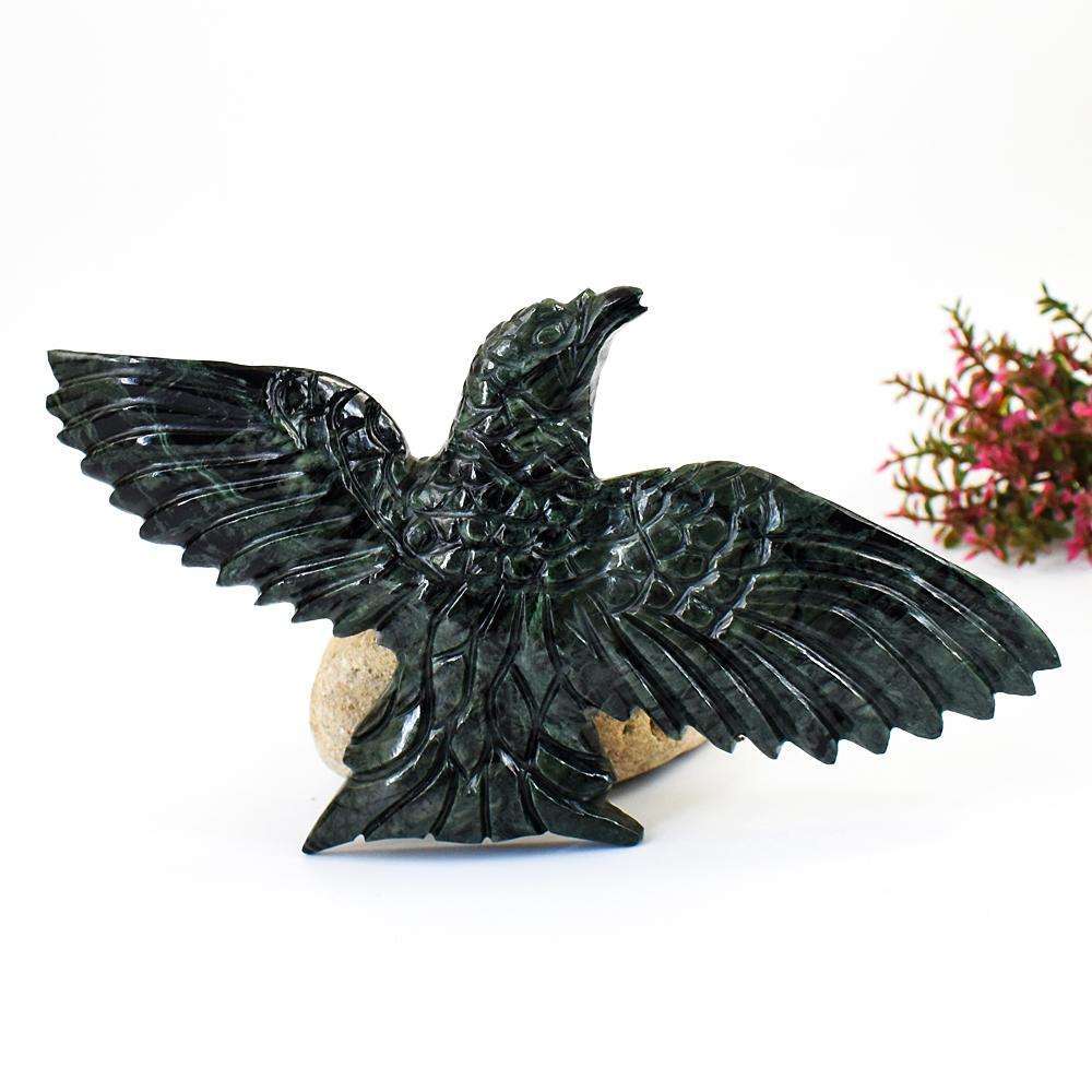 gemsmore:Genuine Kambaba Jasper Hand Carved Genuine Crystal Gemstone Carving Eagle