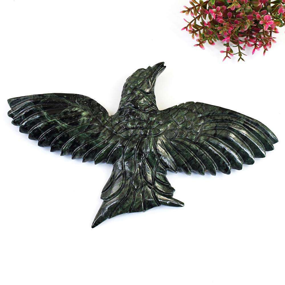 gemsmore:Genuine Kambaba Jasper Hand Carved Genuine Crystal Gemstone Carving Eagle