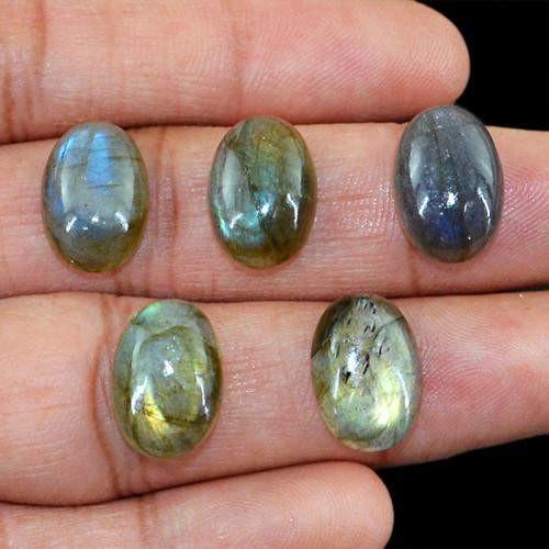gemsmore:Genuine Labradorite Oval Shaped Gemstone Lot