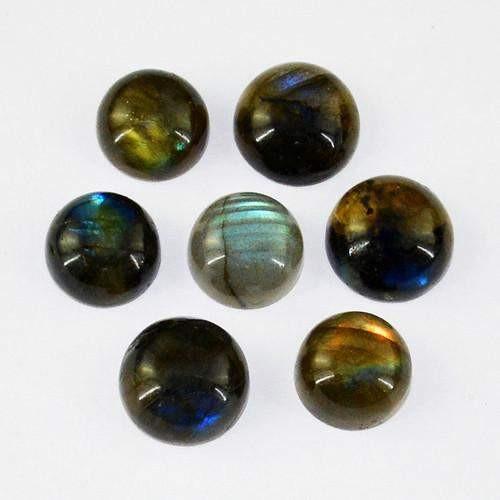 gemsmore:Genuine Labradorite Round Shaped Gemstone Lot