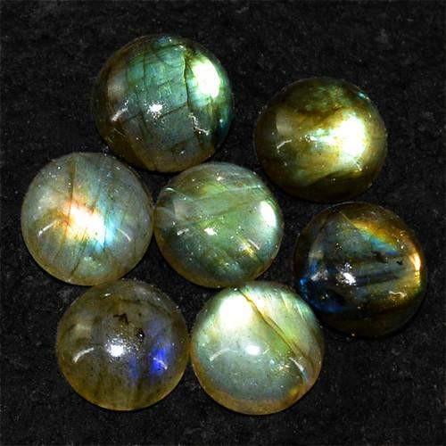 gemsmore:Genuine Labradorite Round Shaped Gemstone Lot
