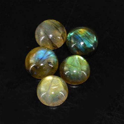 gemsmore:Genuine Labradorite Round Shaped Gemstone Lot