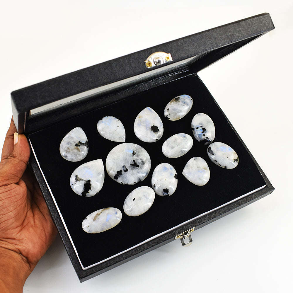 gemsmore:Genuine Moonstone Untreated Gemstone Cabochon Lot