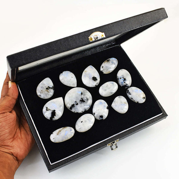 gemsmore:Genuine Moonstone Untreated Gemstone Cabochon Lot