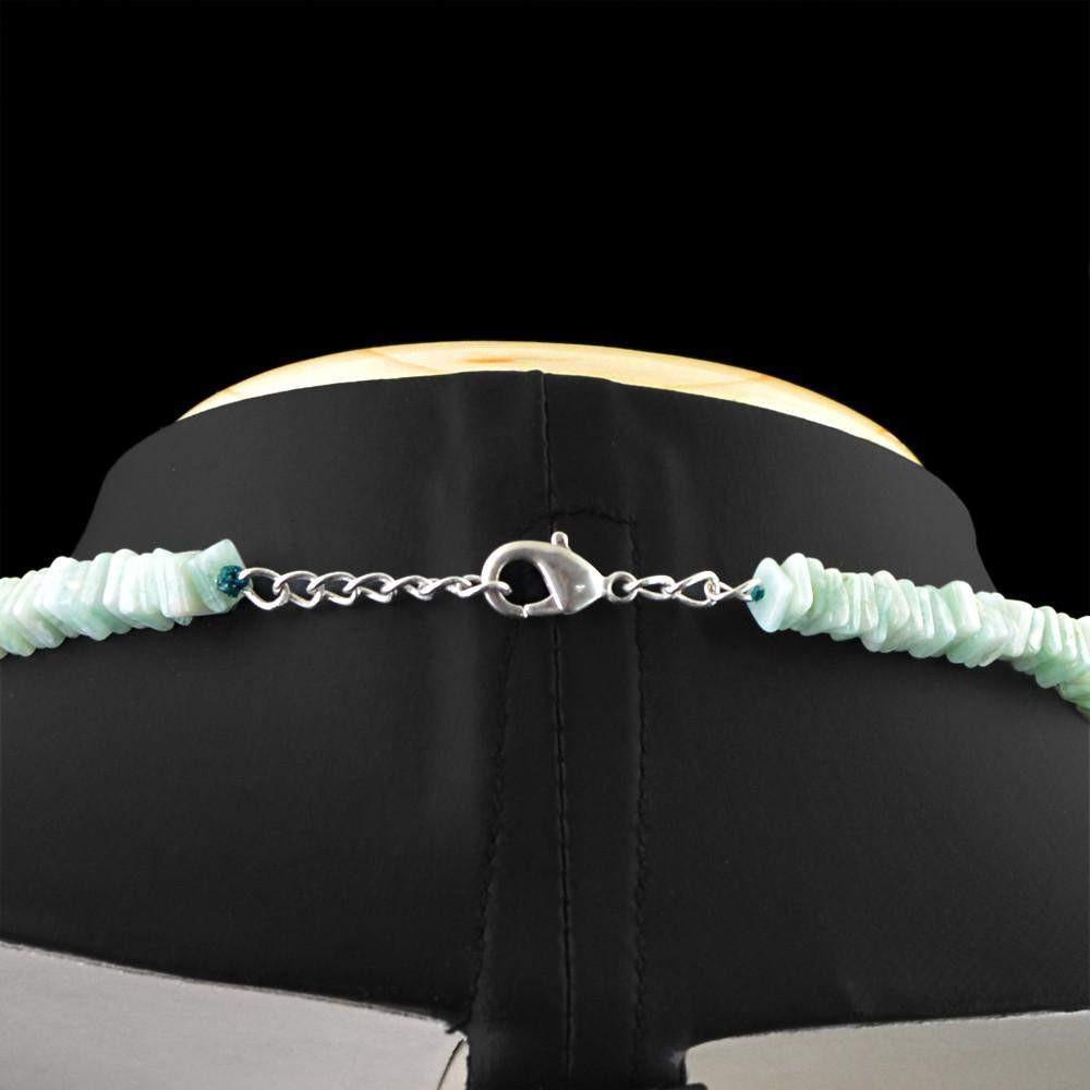 gemsmore:Genuine Natural Untreated Amazonite Beads Necklace