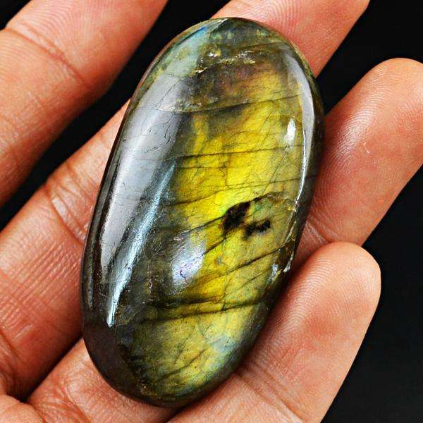 gemsmore:Genuine Oval Shape Golden Flash Labradorite Loose Gemstone