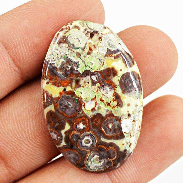 gemsmore:Genuine Oval Shape Snake Skin Jasper Untreated Loose Gemstone