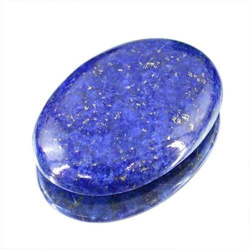 gemsmore:Genuine Oval Shaped Blue Lapis Lazuli Gemstone