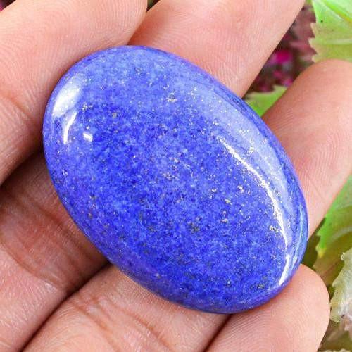 gemsmore:Genuine Oval Shaped Lapis Lazuli Gemstone