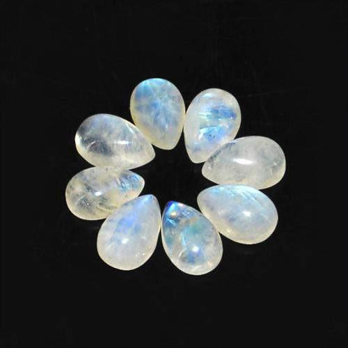 gemsmore:Genuine Pear Shaped Moonstone Gemstone Lot