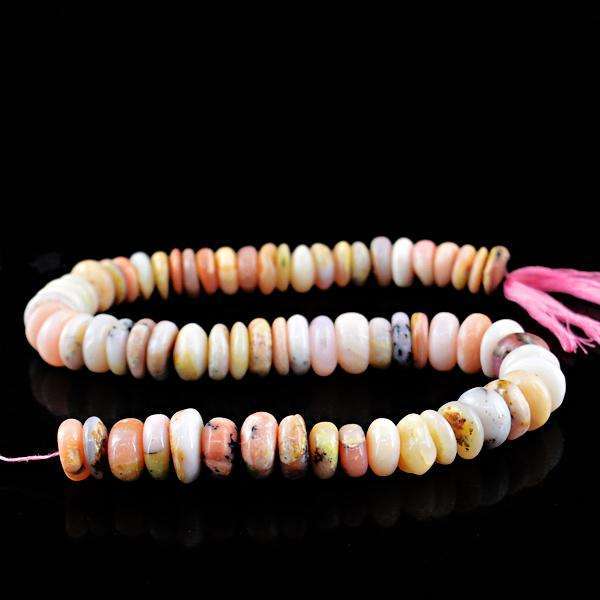 gemsmore:Genuine Pink Australian Opal Round Shape Drilled Beads Strand