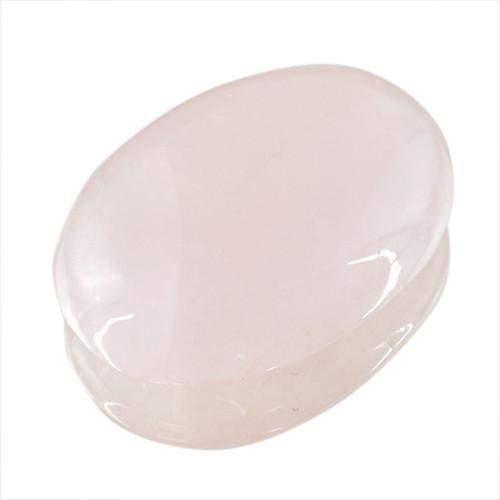 gemsmore:Genuine Pink Rose Quartz Oval Shaped Gemstone