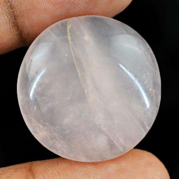 gemsmore:Genuine Pink Rose Quartz Round Shape Untreated Loose Gemstone