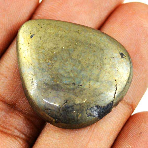 gemsmore:Genuine Pyrite Pear Shape Untreated Loose Gemstone