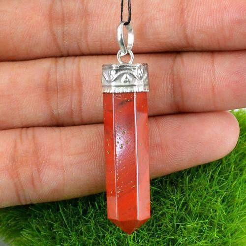 gemsmore:Genuine Red Jasper Healing Point Pendant