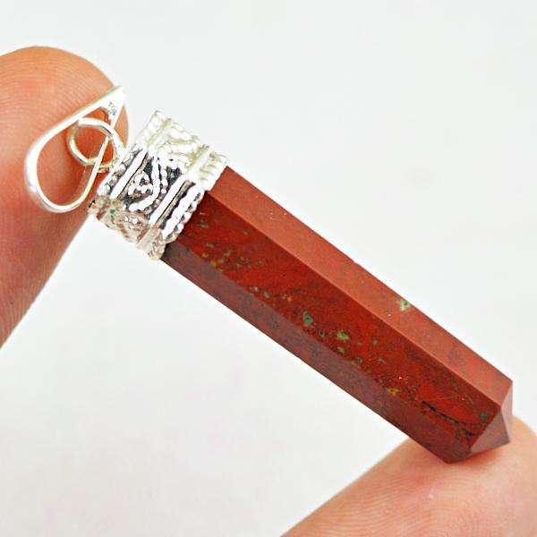gemsmore:Genuine Red Jasper Healing Point Pendant