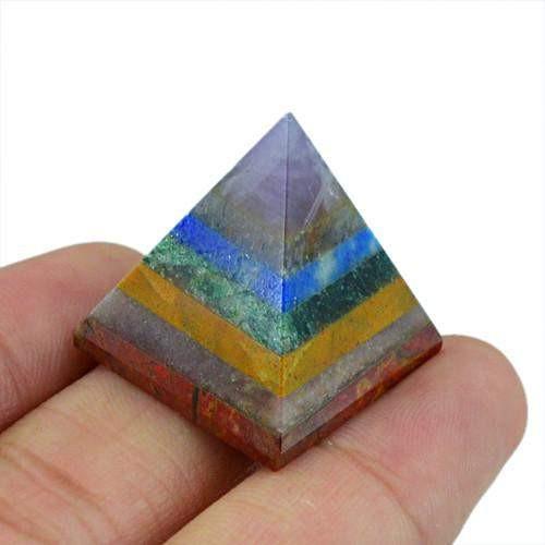 gemsmore:Genuine Seven Chakra Gems Healing Pyramid