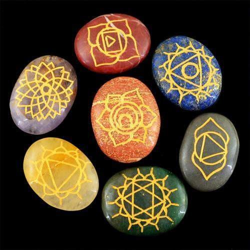 gemsmore:Genuine Seven Chakra Healing Gemstone Lot