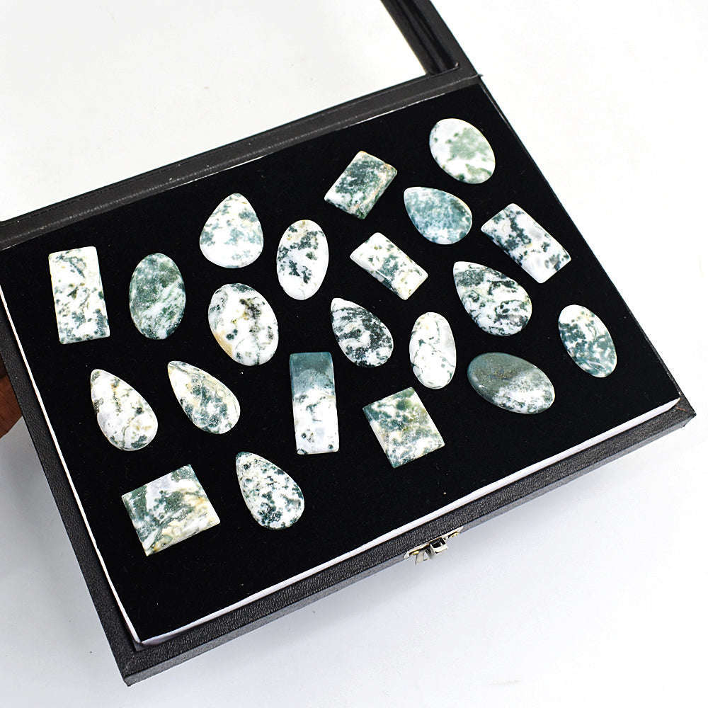 gemsmore:Genuine Tree Agate Gemstone Lot