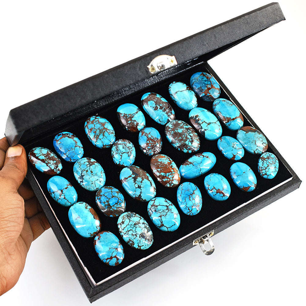 gemsmore:Genuine Turquoise  Untreated Gemstone Cabochon Lot