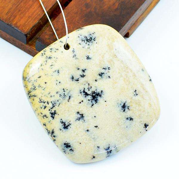 gemsmore:Genuine Untreated Dendrite Opal Loose Drilled Gemstone
