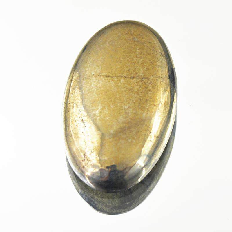 gemsmore:Golden Hematite Gemstone Natural Oval Shape