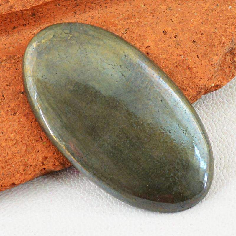 gemsmore:Golden Hematite Gemstone Natural Oval Shape