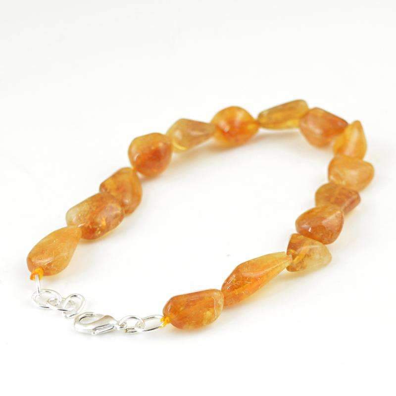 gemsmore:Golden Rutile Quartz Bracelet Natural Untreated Beads