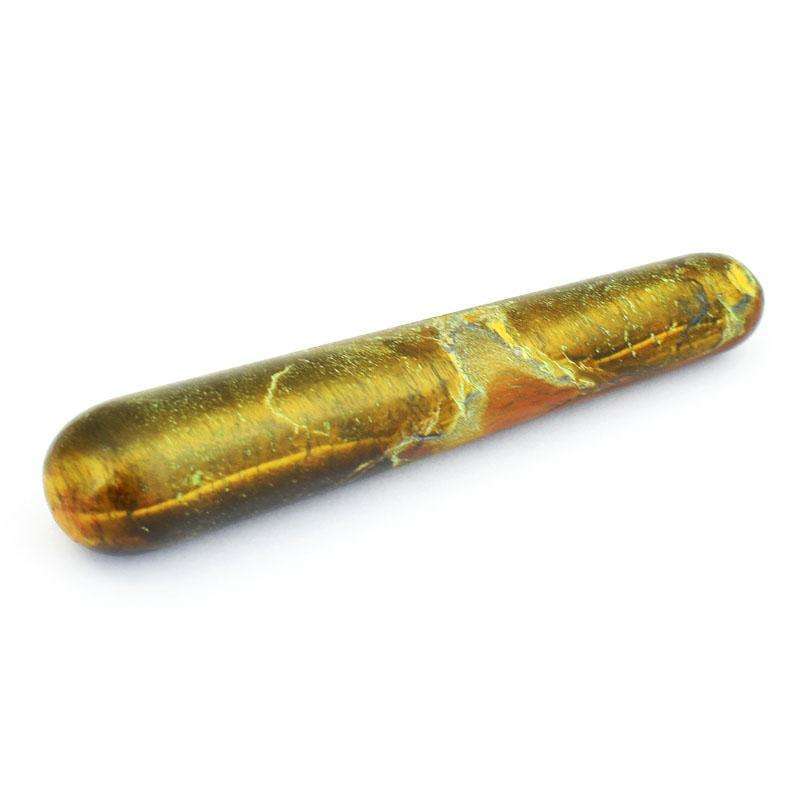 gemsmore:Golden Tiger Eye Healing Massage Wand - Hand Carved