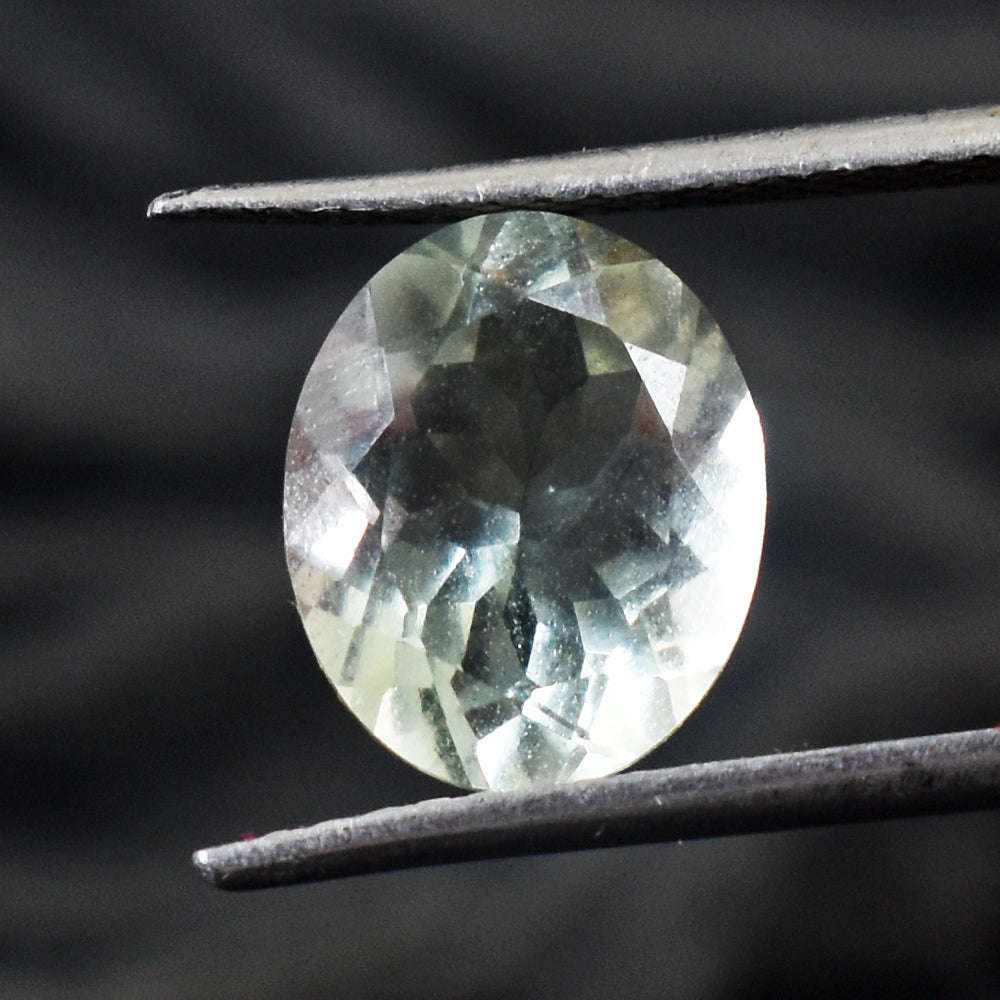 gemsmore:Gorgeous 4 Cts  Genuine Prasiolite Faceted Gemstone