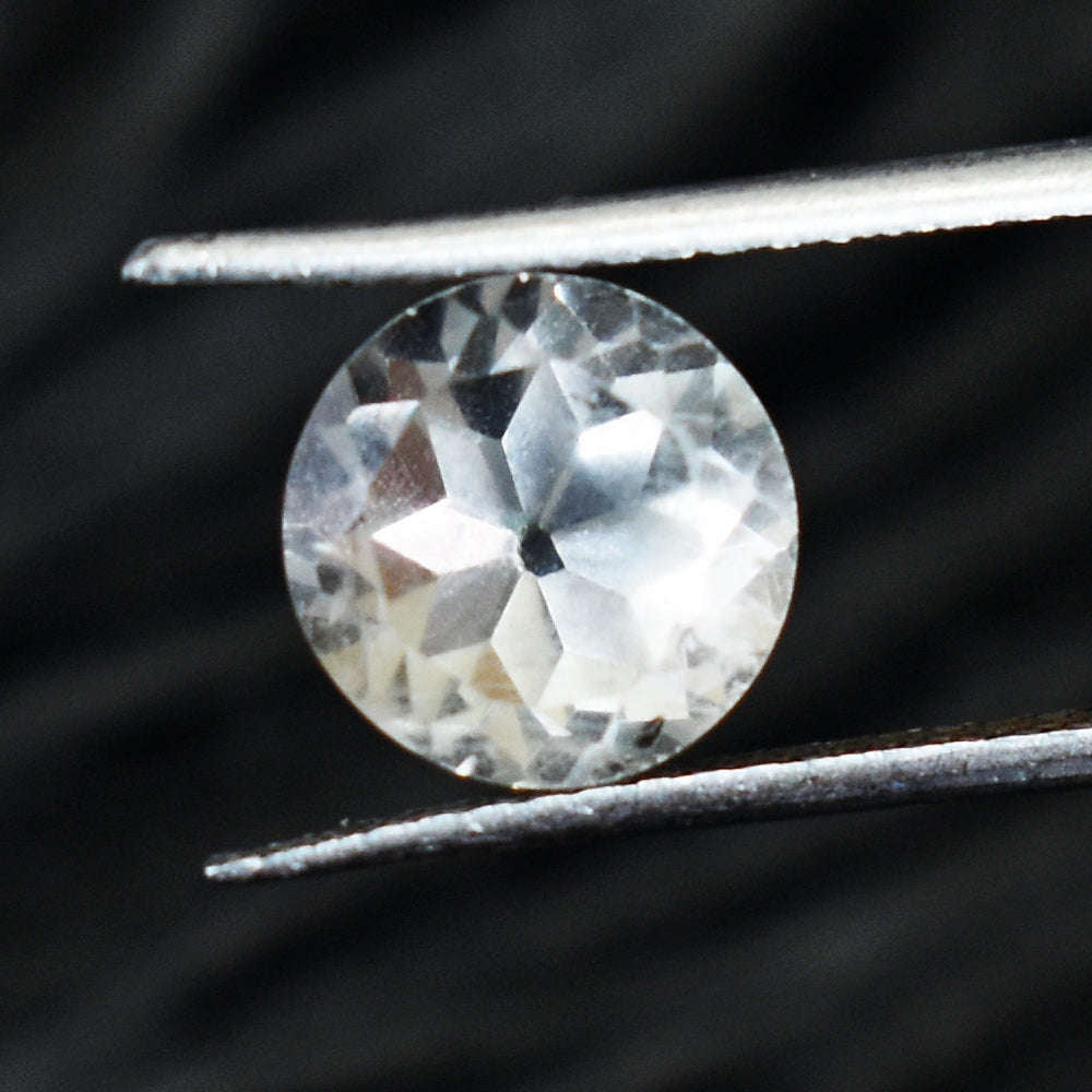gemsmore:Gorgeous 4 Cts Genuine White Quartz Faceted  Gemstone