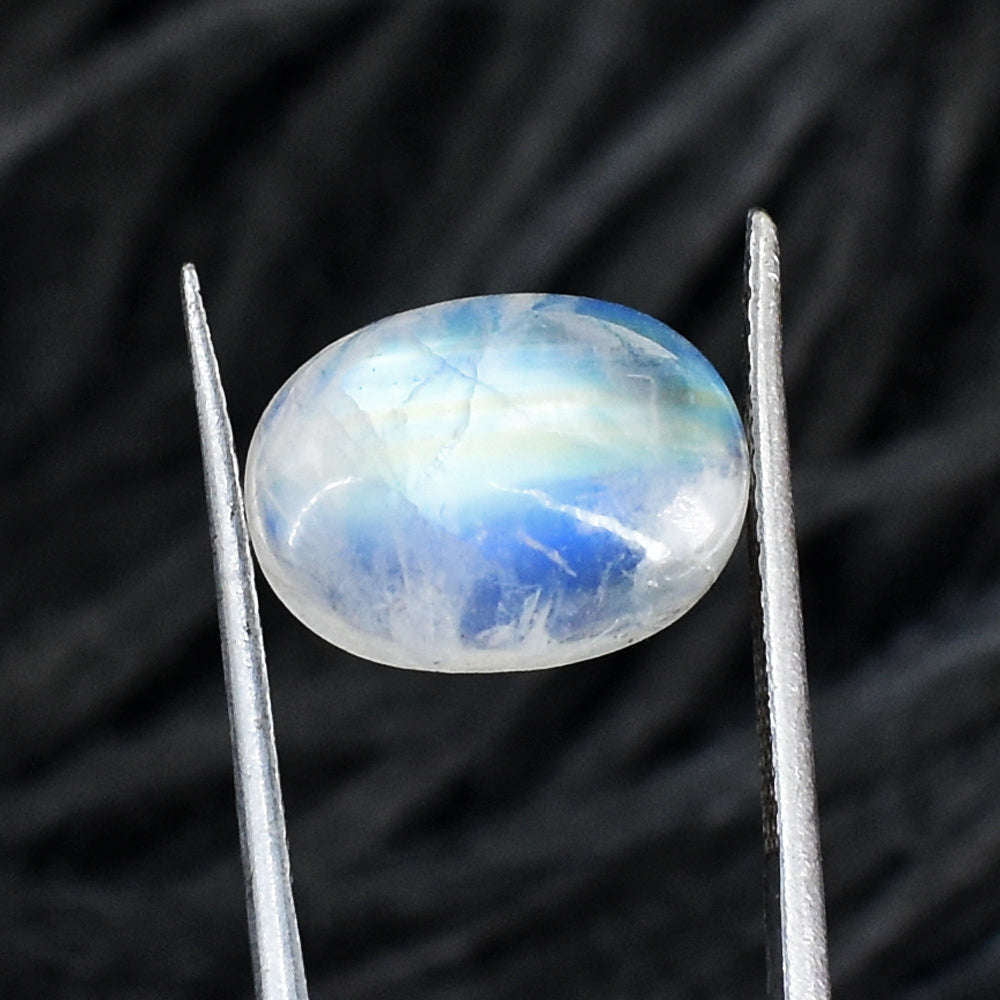 gemsmore:Gorgeous 8 Cts Genuine Blue Flash Moonstone Gemstone