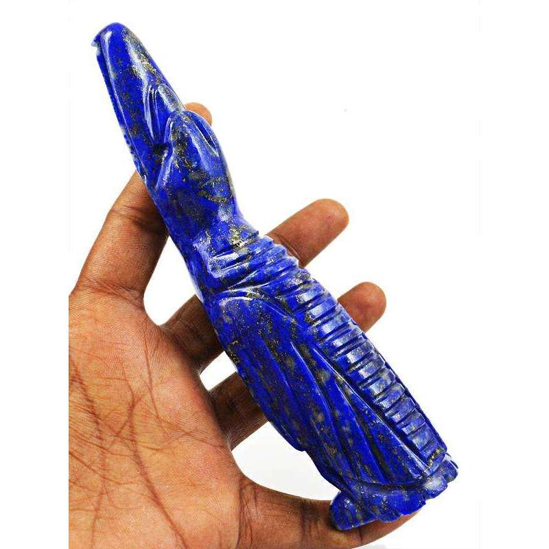 gemsmore:Gorgeous Blue Lapis Lazuli Carved Albatross - Very Rare
