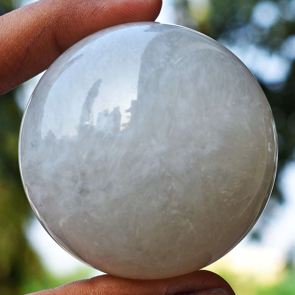 gemsmore:Gorgeous  Solar  Agate Hand  Carved Healing Sphere