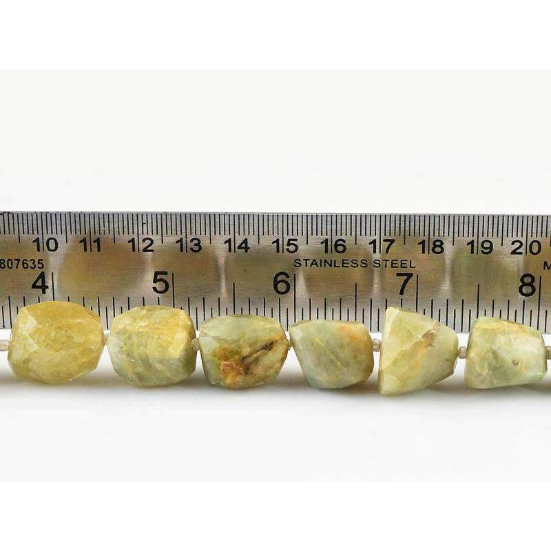 gemsmore:Green Aquamarine Strand Natural Untreated Faceted Beads