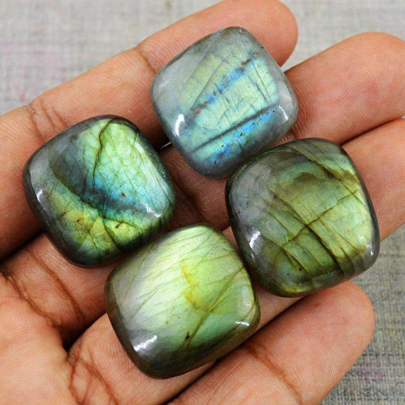 gemsmore:Green Flash Labradorite Wholesale Gemstone Natural Untreated