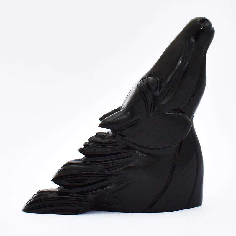 gemsmore:Hand Carved Black Spinel Horse Head
