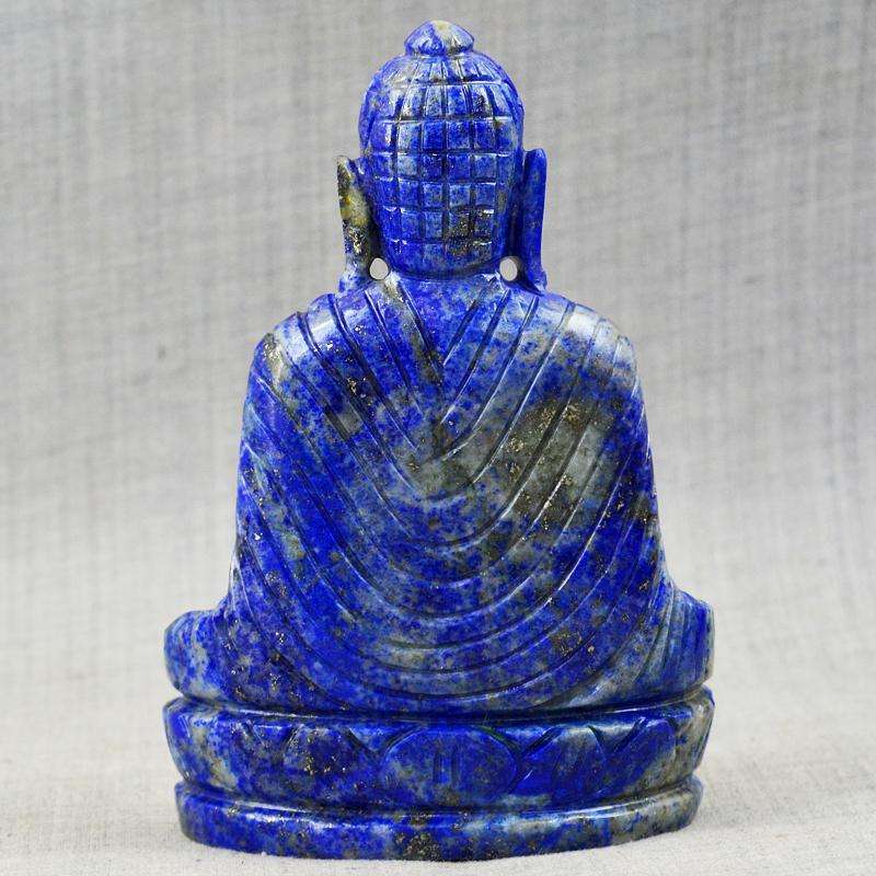 gemsmore:Hand Carved Blue Lapis Lazuli Lord Buddha Statue