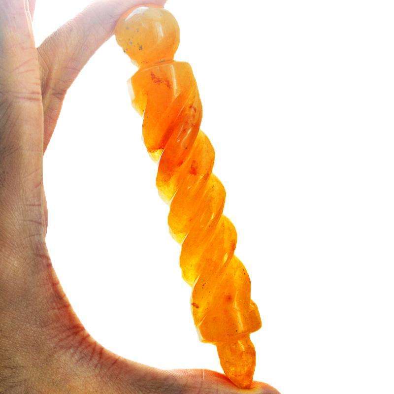 gemsmore:Hand Carved Orange Aventurine Crystal Healing Point