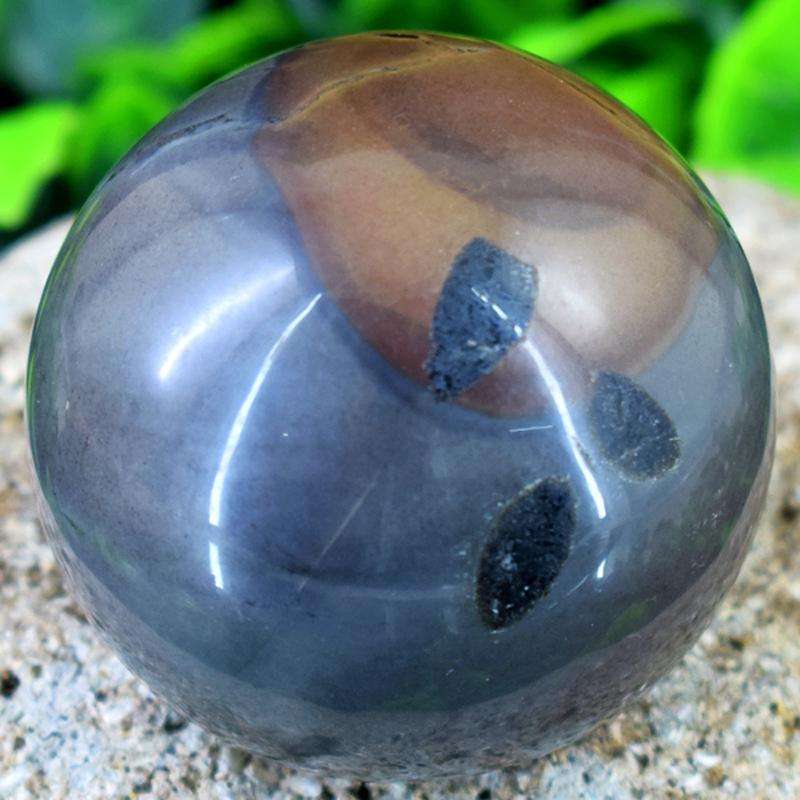 gemsmore:Hand Carved Polygram Jasper Healing Ball