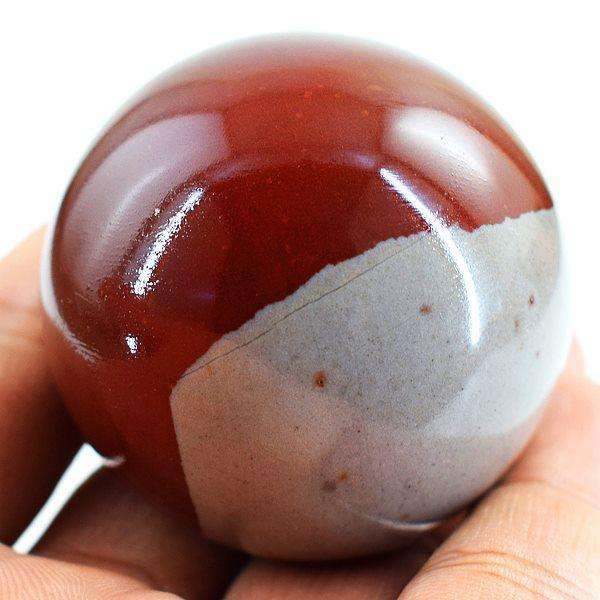 gemsmore:Hand Carved Polygram Jasper Healing Sphere