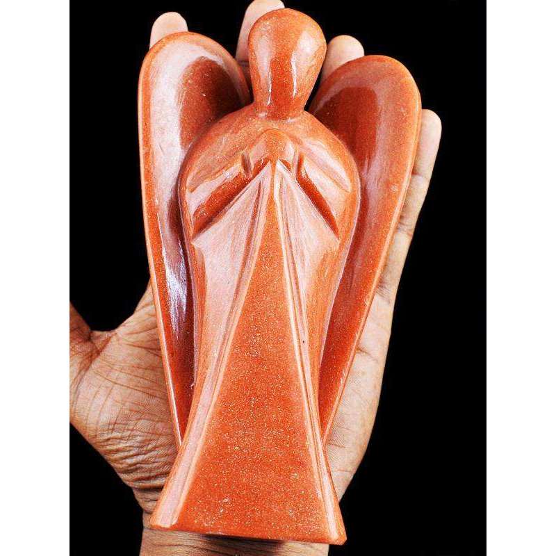 gemsmore:Huge Exclusive Jasper Hand Carved Reiki Healing Angel