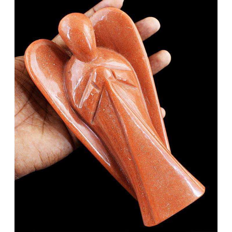 gemsmore:Huge Exclusive Jasper Hand Carved Reiki Healing Angel