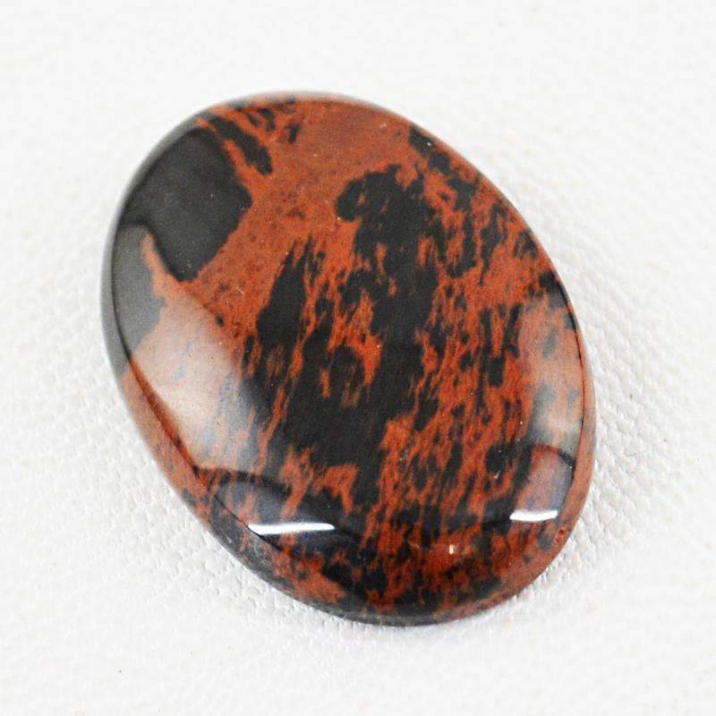 gemsmore:Mahogany Jasper Gemstone Natural Oval Shape